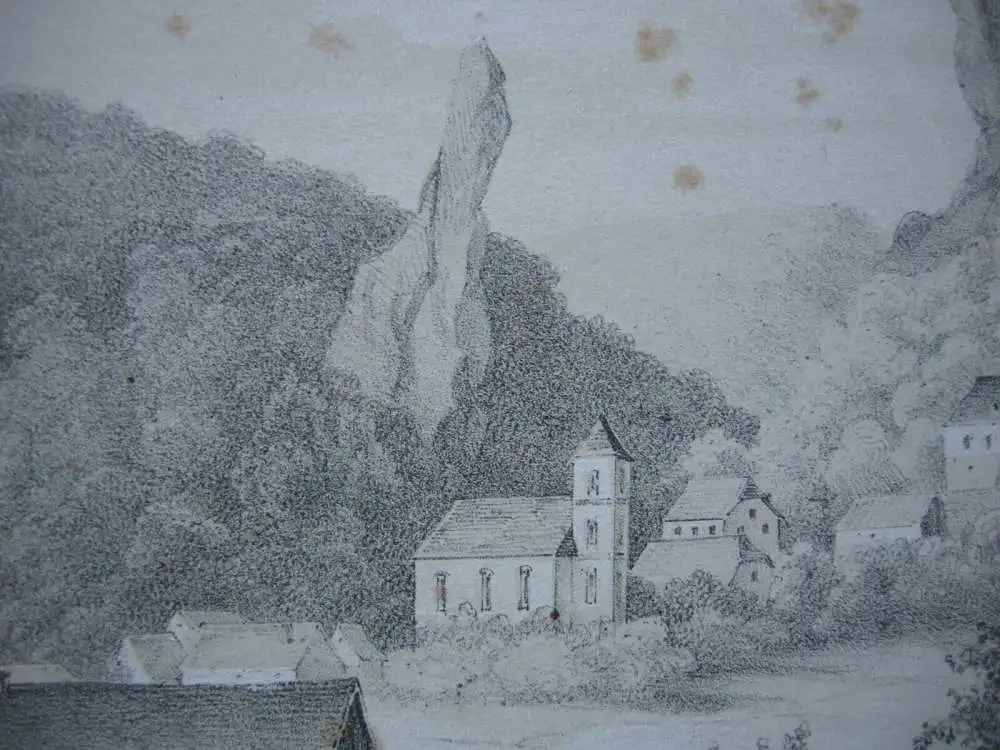 Streitberg Wiesenttal Forchheim Oberfranken Orig Lithografie Rothbarth 1840 3