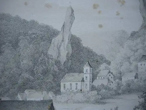 Streitberg Wiesenttal Forchheim Oberfranken Orig Lithografie Rothbarth 1840