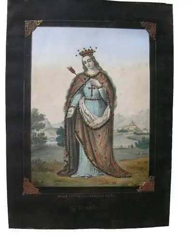 St. Ursula von Köln Orig. Lithografie Felgner Verlag Applicationen um 1860