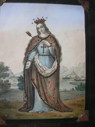 St. Ursula von Köln Orig. Lithografie Felgner Verlag Applicationen um 1860