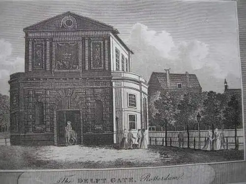 Rotterdam Delfter Tort Niederlande  Kupferstich 1808 Holland Sparrow