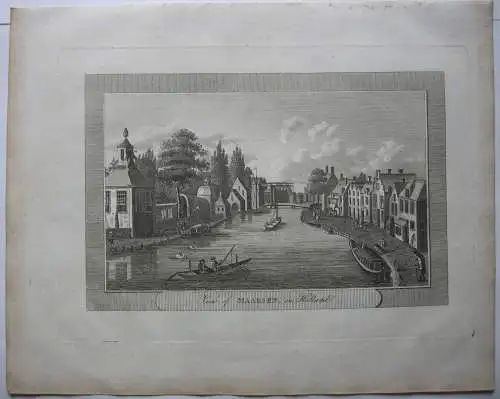 Ansicht Maarsen Utrecht Stichtse Vest Niederlande  Kupferstich 1808 Holland