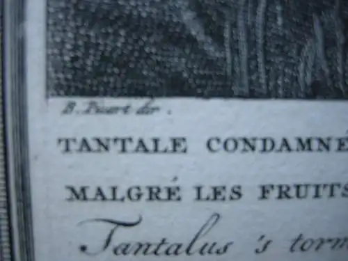 Bernard Picart (1673-1733) Des Tantalos wunderbahre Bestrafung Radierung 1720