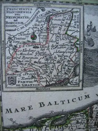 Westpreußen Ostpreußen Polen altkolor Kupferstichkarte Seilbereisen Seutter 1745