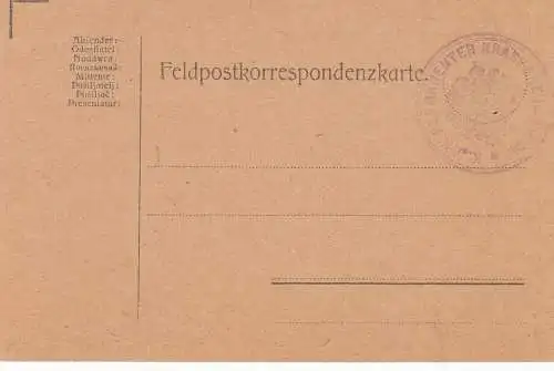 Ak Stadt in Galizien Ukraine Bleistiftzeichng 1. WK Feldpost 1917 Regiment Stemp