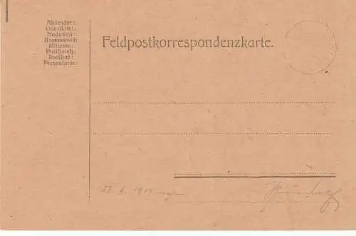 Ak Stadt in Galizien Ukraine Bleistiftzeichnung 1. Weltkrieg Feldpost 1917 ungel