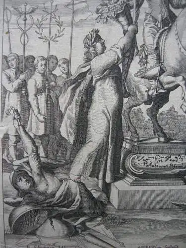 Wolf Kilian (1581-1662) Allegorie auf Einheit Bayern und Pfalz  Kupferstich 1651