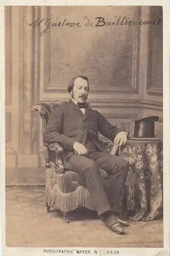 CDV Gustave de Bailliencourt Noble francais Atelier-Fotographie Portrait