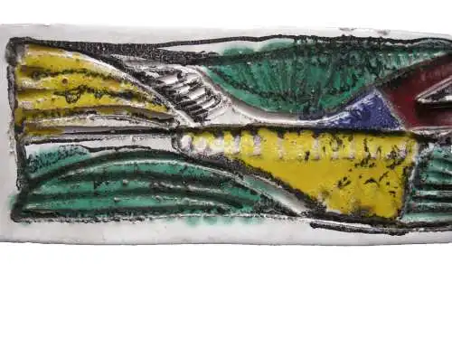 Hans Prähofer (1920-2005) Fisch glasierte Keramik 4 Farben