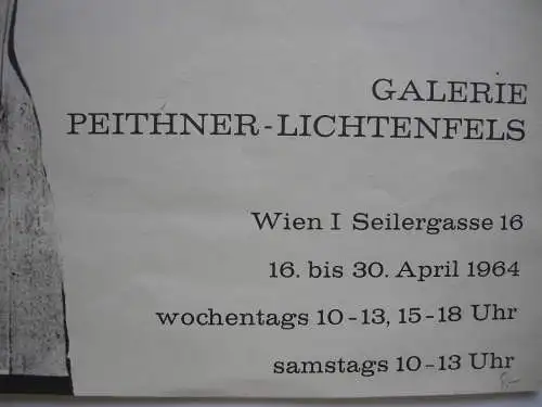 Karl Plattner (1919-1986) Plakat Ausstellung Galerie Peithner-Lichtenfels 1964