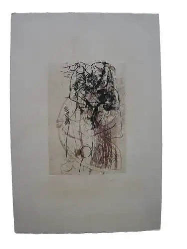 Rolf Szymanski (1928-2013)  Abstrakte Komposition Orig. Radierung ca. 1970