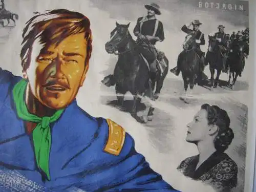 Filmplakat Rio Grande John Wayne Deutschland 1951 Western 84 x 69 cm John Ford