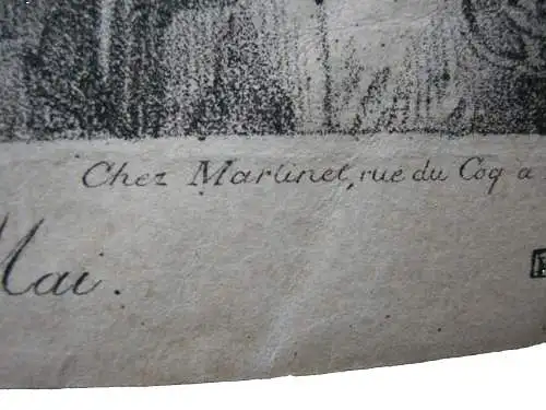 Verkündigung Todesstrafe der Mörder von Antoine B Fualdès Orig Ltihographie 1818