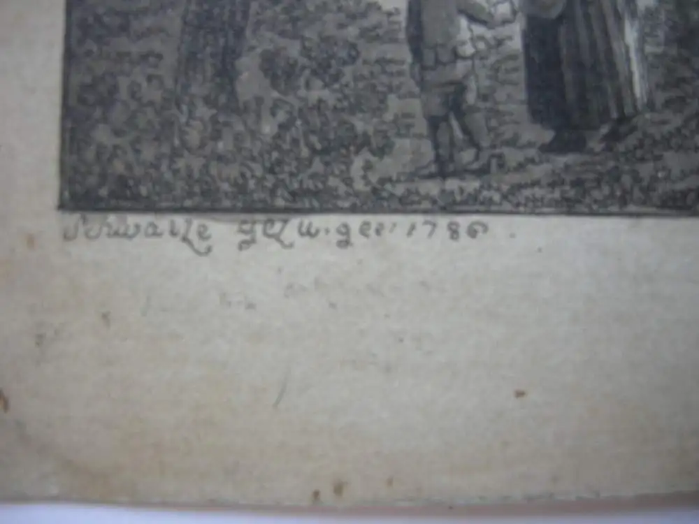 Schloß zu Merseburg Lavierte Umrissradierung Carl B. Schwarz 1786 Sachsen-Anhalt 4