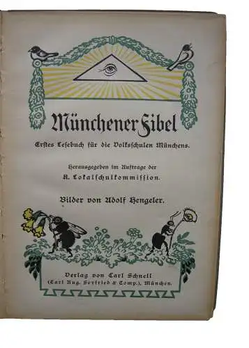 Münchener Fibel Lesebuch ABC-Buch Illustr. Adolf Hengeler ca. 1910 Sütterlin