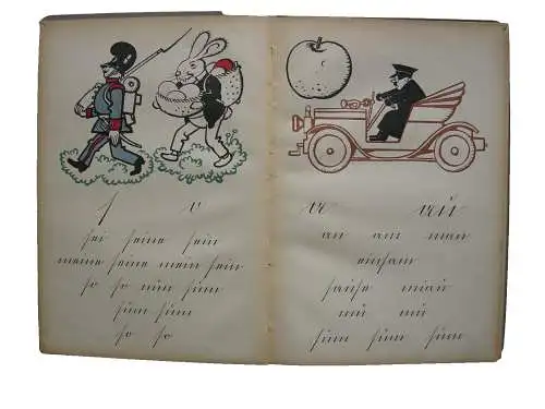 Münchener Fibel Lesebuch ABC-Buch Illustr. Adolf Hengeler ca. 1910 Sütterlin