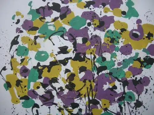 Hans Prähofer (1920-2005) Blumenstilleben Acryl Gemälde  Papier signiert 1992