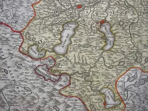 Oberösterreich Mühlviertel Traunviertel altkol Kupferstichkarte B. Homann 1720