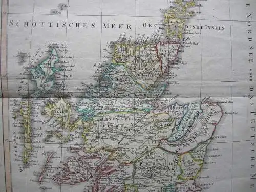 Schottland Grafschaften Hebriden Orkneys altkolorierte Kupferstichkarte 1806