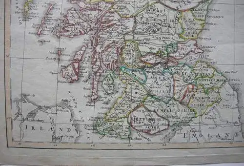 Schottland Grafschaften Hebriden Orkneys altkolorierte Kupferstichkarte 1806