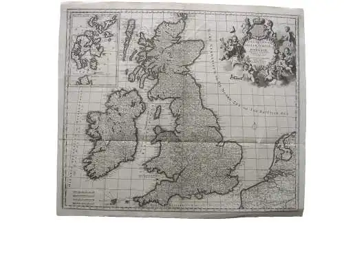 England Schottland Irland Orkneys Kupferstichkarte covens Mortier 1750