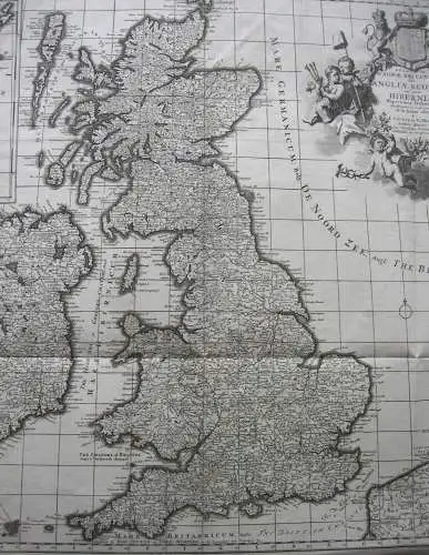 England Schottland Irland Orkneys Kupferstichkarte covens Mortier 1750