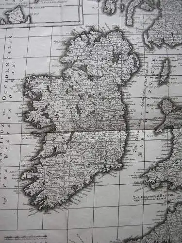 England Schottland Irland Orkneys Kupferstichkarte covens Mortier 1750