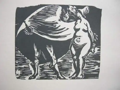 Ernst Barlach (1870-138)  Walpurgisnacht Orig Holzschnitt 1920 Expressionismus