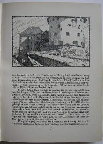 Schwarz Tirolische Schlösser 1. Heft Unteriintal  1907 Illustrationen