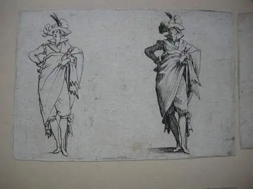 Jacques Callot (1592-1635) Les Caprices 8 Radierungen Mode 17. Jh. Manierismus