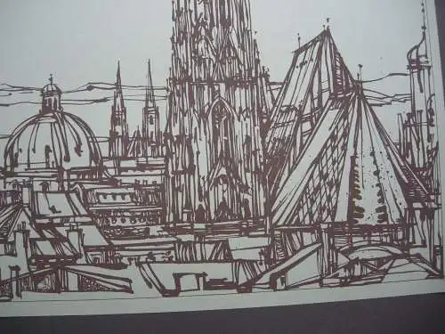 Hans Prähofer (1920-2005) Wien Stephansdom Serigrafie 1981 signiert