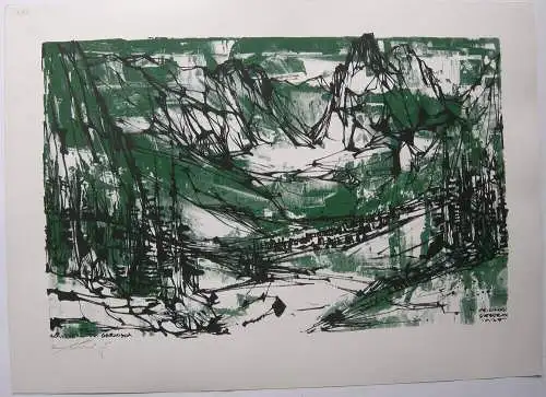 Hans Prähofer (1920-2005) Höllental bei Garmisch Orig Serigrafie 1975 signiert