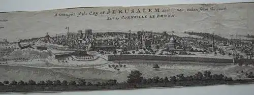 Jerusalem Panorama-Ansicht Kupferstich Corneille Le Bruyn 1725 Israel Palästina