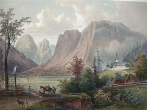 Tragöss Grüner See Österreich Steiermark Lithografie Czerny 1840