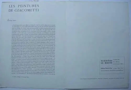 Alberto Giacometti (1901-1966) Figuren Stuhl  Orig Lithografie 1954 steinsign