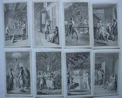 Daniel Chodowiecki (1726-1801) Aus Bunkels Leben 8 Orig. Radierungen 1778