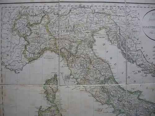 Italien kolor. Kupferstichkarte 1816 3 Insertkarten Sicilia Gugliemo Mayer