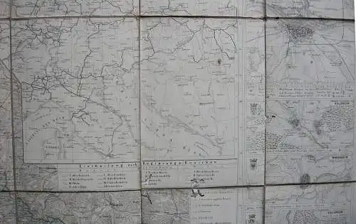 Fluss- und Eisenbahnkarte Deutschland Städte Oberpfalz Stahlstichkarte 1862