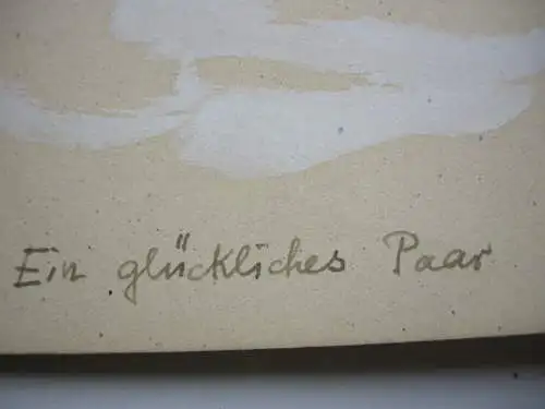 Hans Reimann  (1889-1969) glückliches  Paara quarellierte Tuschzeichnung sign