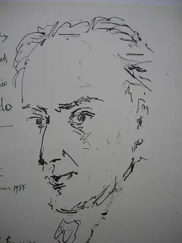 Plakat Picasso Hommage spanischer Künstler an Antonio Machado Offset 1955 sign
