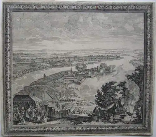 Grey Niederlande Belagerung 1672 Ludwig XIV. Kupferstich Corvinus Wolff 1715