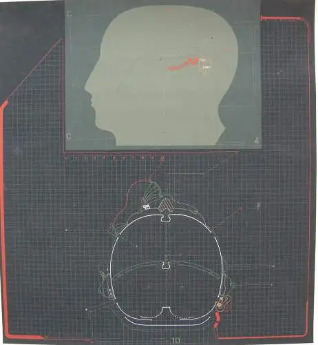 Rainer Wittenborn (1941)  ohne Titel Mensch in techn Umwelt Serigrafie 1968