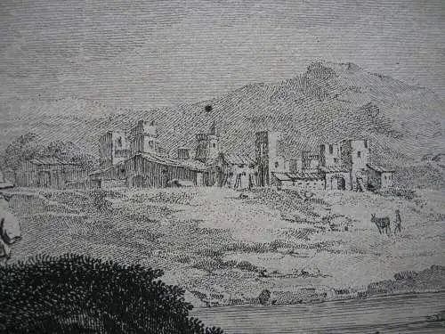 Ferdinand Landerer (1730/46-1795) Flusslandschaft  Radierung um 1780 Sizilien
