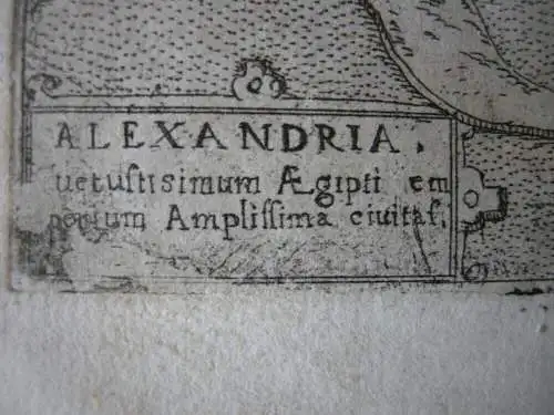 Francesco Valegio (ca. 1560 -) Alexandria Ägypten Vogelschau Ansicht Radg 1598