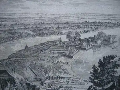 Kleve Schenkenschanz Belagerung 1672 Ludwig XIV. Kupferstich Remshart Wolff 1715