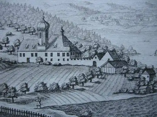 Schloss Mühlfeld Herrsching Ammersee Kupferstich von Michael Wening 1701