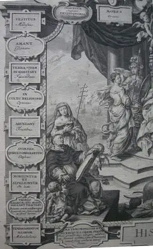 Hispania Allegorische Darstellung España Spanien Kupferstich Kilian 1736