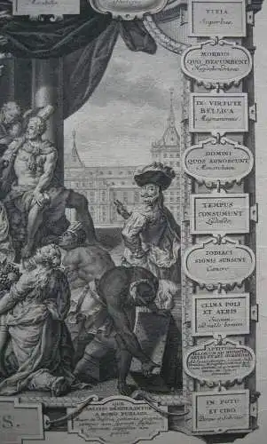 Hispania Allegorische Darstellung España Spanien Kupferstich Kilian 1736