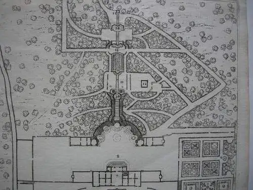 Grundriss Gärten Villa Aldobrandina Italia Lazio Kupferstich Dom. Barriere 1647