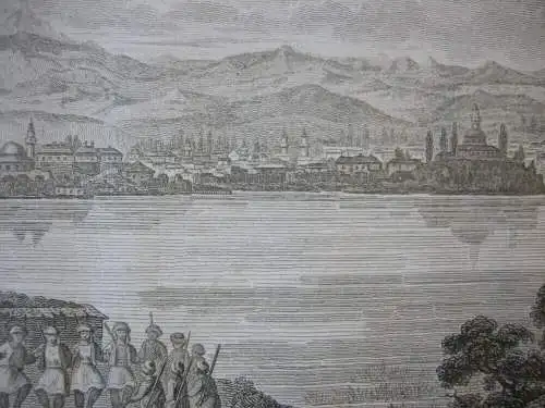 Ioannina Epiros Gesamtansicht Griechenland Orig Stahlstich L. Beyer 1850